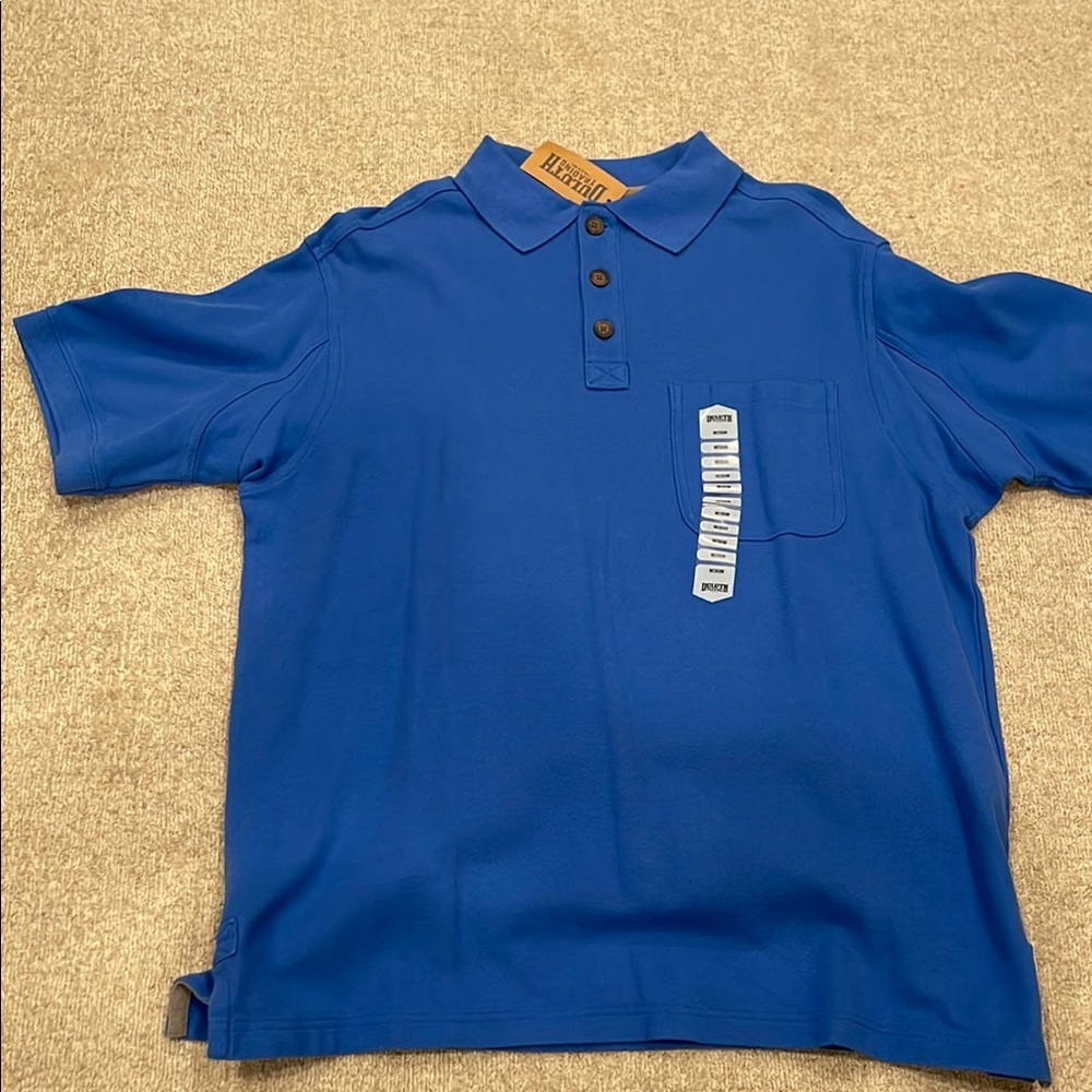 Men’s size medium Duluth Trading blue polo.  New with tags.